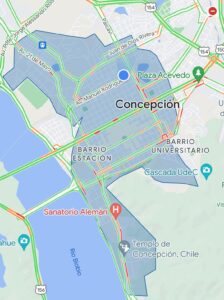 Mapa de reparto Local Concepción (Aníbal Pinto 1101)