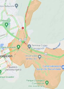 Mapa de reparto Local Collao (Av. Collao 999, Concepción)